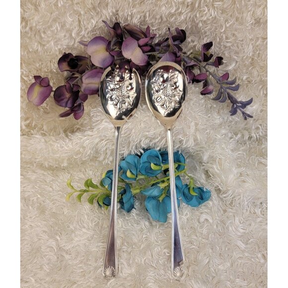 Vintage Sheffield, England, Silverplate Serving Set of 2 - Picture 12 of 12